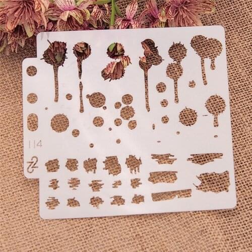 14*13CM Ink Shield DIY Cake Scrapbook Stencils Hollow Embellishments Printing Lace Ruler Valentines Day Cover Template