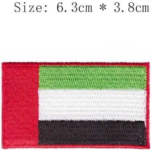 2.5" Free shipping The United Arab Emirates embroidery flag patch emblem Wholesale iron sew sleeve for Motorcycle Jacket coat