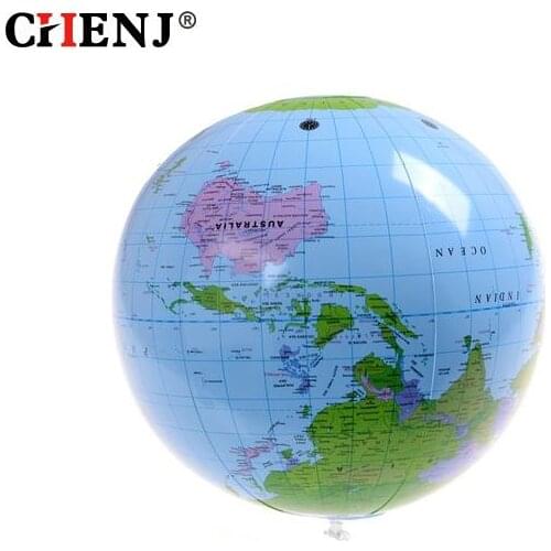 40CM Early Educational Inflatable Earth World Geography Globe Map Balloon Toy Inflatable Beach Balls