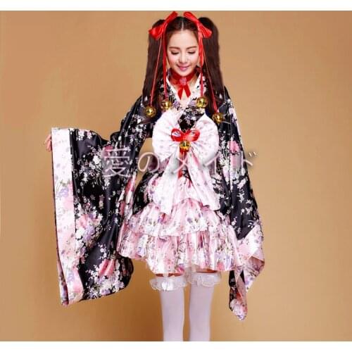 Anime Cosplay Lolita Halloween Fancy Dress Japanese Kimono Costume