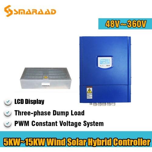 5000W 10KW 15KW 48V 96V 220V Off-Grid PWM Wind Solar Diesel Hybrid Controller With PWM System And Three-phase Dump Load System