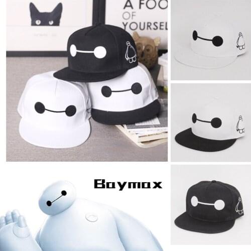 Disney Big Hero 6 Baymax Anime Baseball Cap Children Adult Outdoor Sun Hat Man Woman Hip Hop Flat Brim Hat birthday present gift