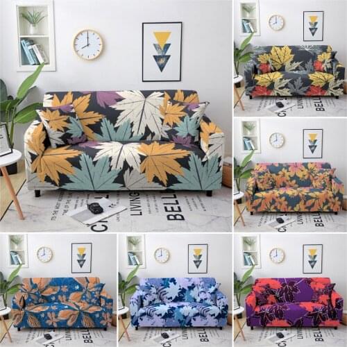 1/2/3/4 Seater Tropical Leaves Sofa Cover Elastic Stretch Sofa Slipcovers for Living Room Fully-wrapped Couch Cover Home Decor
