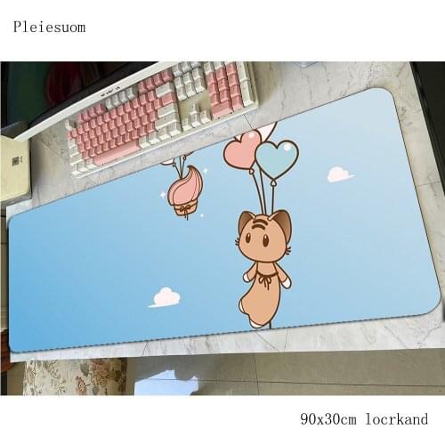 Kawaii mouse pad 90x30cm gaming mousepad anime cute office notbook desk mat Natural Rubber padmouse games pc gamer mats
