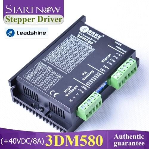 Leadshine 3 Phase Servo Stepper Driver +40 VDC Input Max 8A 3DM580 Stepper Motor Driver For CO2 CNC Laser Machine