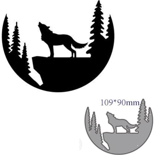 Metal cutting dies cut die mold Animal Wolf decoration Scrapbook paper craft knife mould blade punch stencils dies