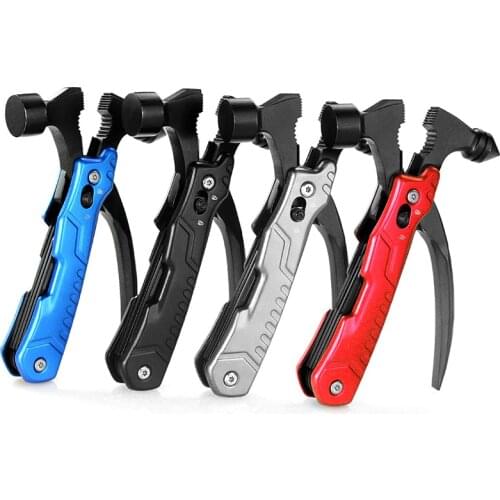 Survival Hammer Multitool,Fathers Day Christmas Gifts for Dad,Emergency Escape Car Safety Hammer 12 In 1,Multi-Functional Hammer