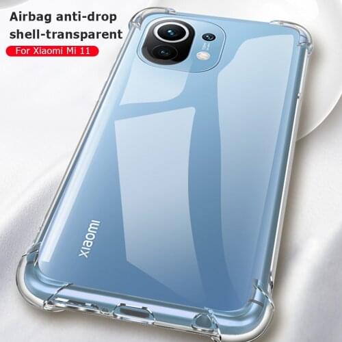 Transparent TPU Case For Xiaomi Poco F3 Poco X3 Pro Airbag Case For Xiaomi Mi 11X Pro Poco F3 X3 NFC Mi 11 Silicone Bumper Cover