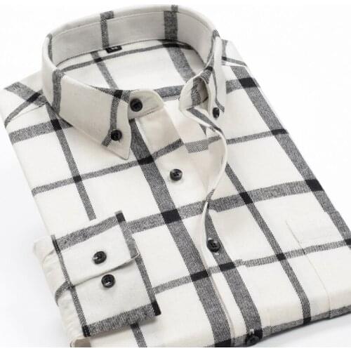 Plus Size 5XL 6XL 7XL Mens Long-Sleeve Regular-fit Casual Cotton Shirt 2021 Four Seasons Men Casual Fashion Plaid Loose Shirts