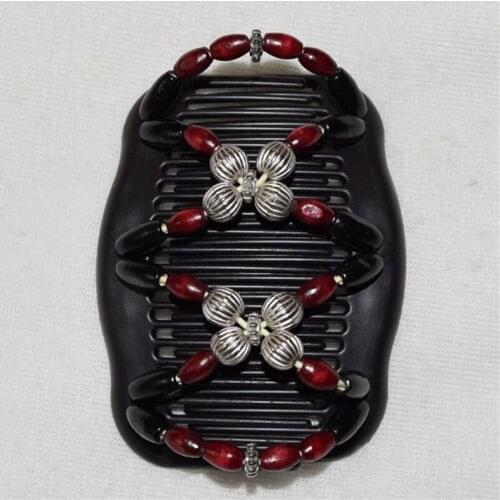 Silver circle Beads 40 pcs / lot Magic Strecthy Hair Combs Double Clips Tuck Combs Hair Accessories Hairpins