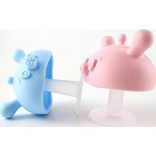 Newborn Baby Teeth Pacifier Liquid Silicone Teether Nipple Baby boy Girl Mushroom Soothing Teether Cartoon over4 Months Maternal