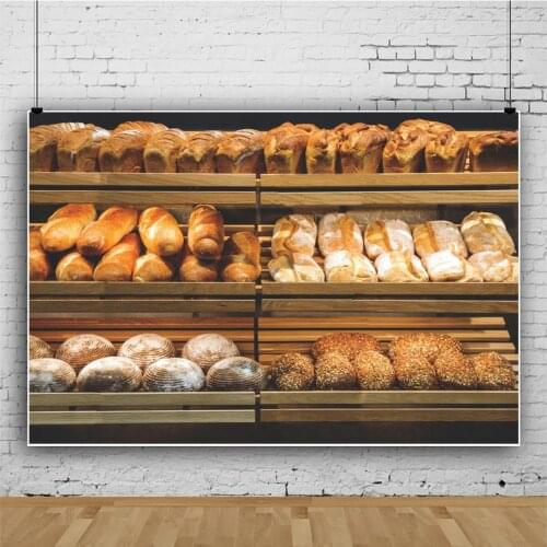 Baking Bread In A Cake Shop Backdrops Photocall Vinyl Background Indoor Decorations for Portrait Photography Props