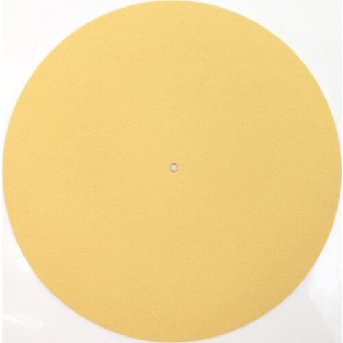Felt Turntable Platter Mat LP Slip Mat Audiophile 3mm thick Slipmat for LP Vinyl Record in Yellow Color