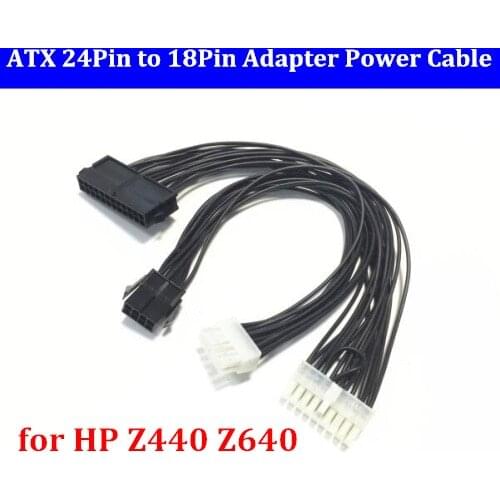 High Quality ATX 24Pin to 18Pin Adapter Converter Power Cable Cord for HP Z440 Z640 Desktop Workstation Motherboard 18AWG