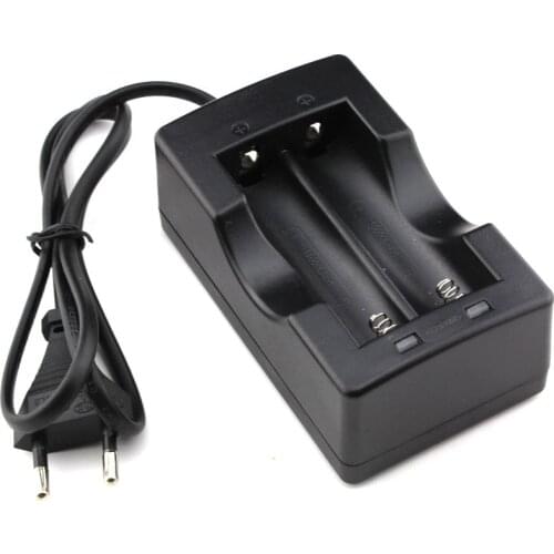 High quality 2LED Double Battery Charger Travel Charger For Lithium Li-Ion 18650 Rechargeable Battery EU or US For Flashlight