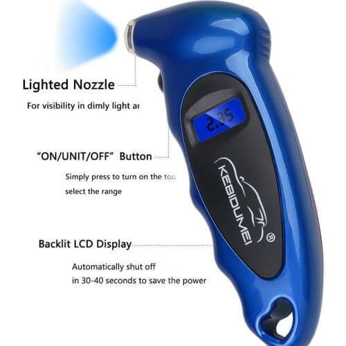 LCD Backlight 0-150 PSI Car Motorcycle Bike Portable Digital Tire Pressure Gauge Meter High-precision Display Diagnostic Tool