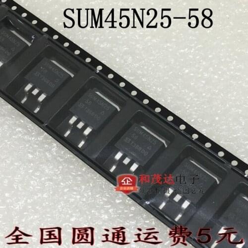 10PCS/LOT SUM45N25-58 SUM45N25 TO263 250V 45A Car Transistor New spot Quality Assurance