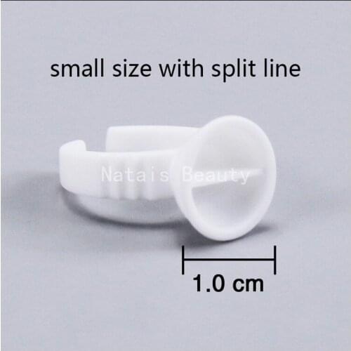500pcs Disposable Glue Rings False Eyelash Glue Holder White Plastic Holders Eyelash Extensions Glue Rings