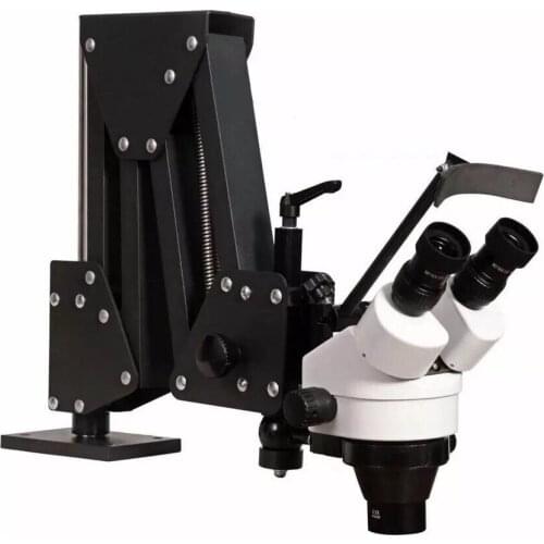 Free Shipping Jewelry Microscope 7X-45X Diamond Setting Microscope with 8W LED Light Source Free