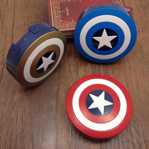 Hot Captain America Contact Lens Case With Mirror Contact Lenses Box Container For Lenses Birthday Gift For Girls and Boys