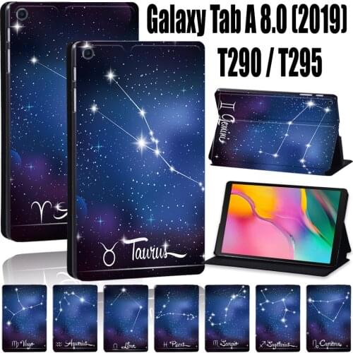 Tablet Case for Samsung Galaxy Tab A T290/T295 (2019) 8.0 Inch Anti-Drop Bracket Leather Tablet Case + Free Stylus
