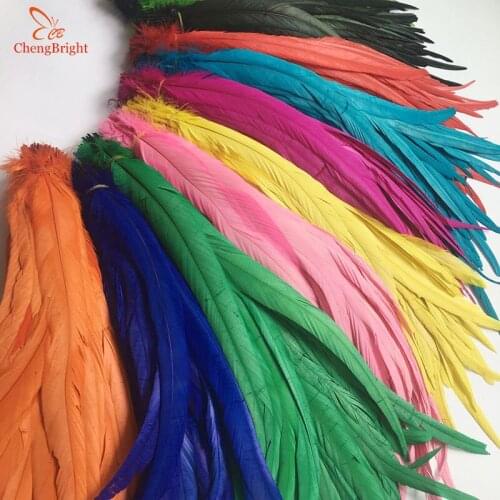ChengBright Wholesale 500PCS 30-35CM Natural Rooster tail Feathers For Decoration Craft Feather Christma Diy Pheasant Feather