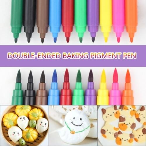Double Sided Food Grade Gourmet Writers Food Coloring Marker Childrens DIY Toys Gourmet Writers Drawing for Cake Cookie