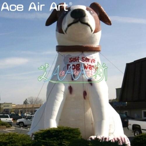 Giant web self serve dog wash inflatable animal model for advertising
