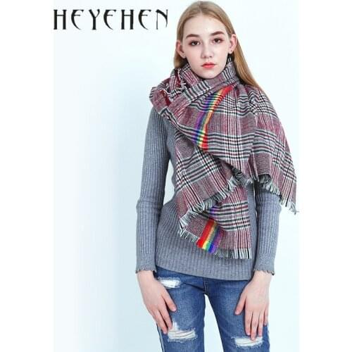 Женские шарфы-пледы HEYEHEN China At AliExpress