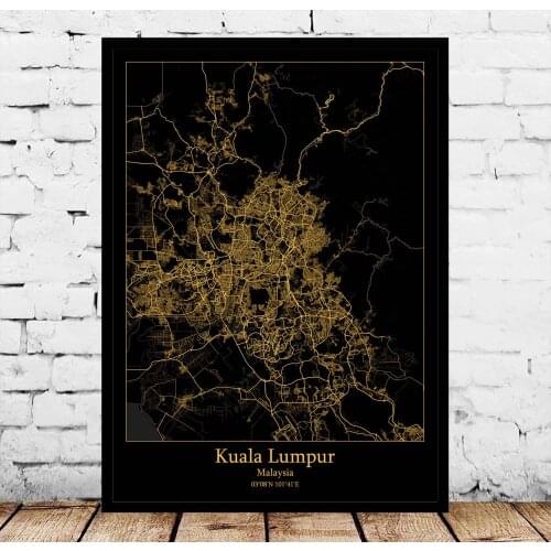 Kuala Lumpur Malaysia Map Poster