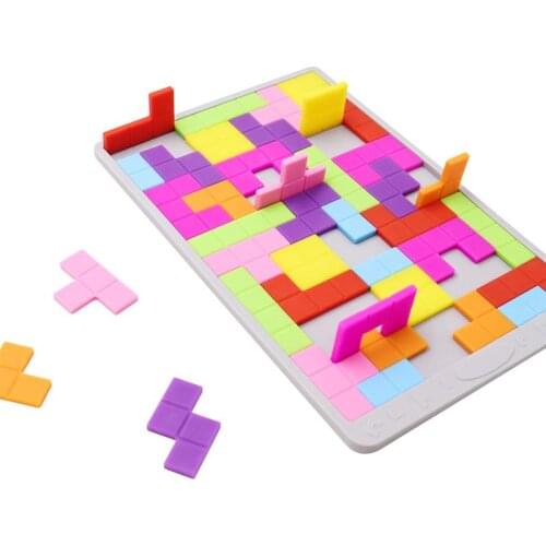 Building blocks bulk silicone block puzzle childrens educational jigsaw puzzle toy Tetris puzzle DIY tangram math toy gift