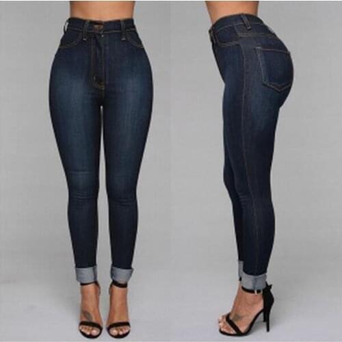 High Waist Leggings Sexy Autumn Trendy Causal Skinny Classic Pencil Pants New Womens Fashion Bottom Slim Jeans Trousers