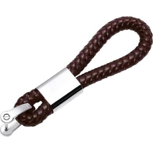 50% Hot Sale KeyChain Faux Leather Original Design Zinc Alloy High-grade Hand Woven Car Key Ring for Unisex Accessories