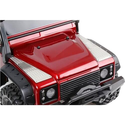 Metal Skid Plate Hood Decoration Sheet for 1/10 Traxxas TRX4 Defender W016 RC Car Accessories