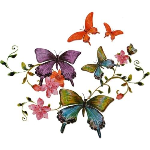 Washable DIY Heat Transfer Stickers Appliques Butterfly Print Iron On Transfers Clothes Patches 22*19.8cm