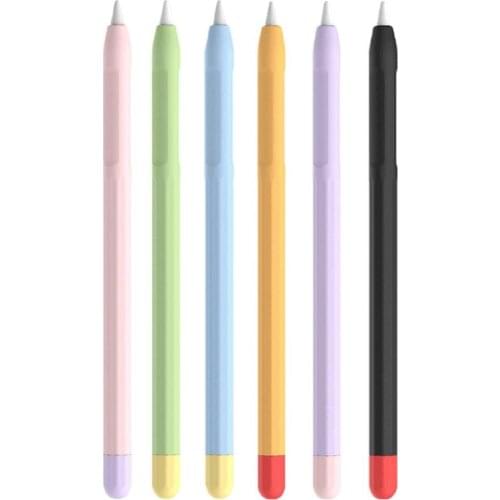 For Apple Pencil 2nd Generation Soft Silicone Case For iPad Pencil 2 Protective Cap Nib Holder Non-slip Anti-fall Pen Cover