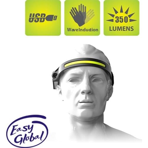 Full Vision Head Lamp Portable Headlamp USB Rechargeable Waterproof LED Headlamp With For Outdoor Running Riding Induction Light