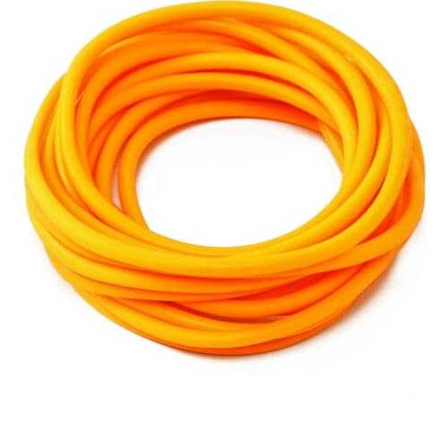 New 3m/6m Orange Hollow Pole Elastic Inner Outer Diameter 0.7-3.0mm Fishing Lines Retention Rope Latex Tube Fishing Tackles