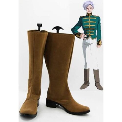 MOBILE SUIT GUNDAM Angelo Sauper Cosplay Boots Shoes Anime Party Cosplay Boots Custom Made for Adult Men Shoes