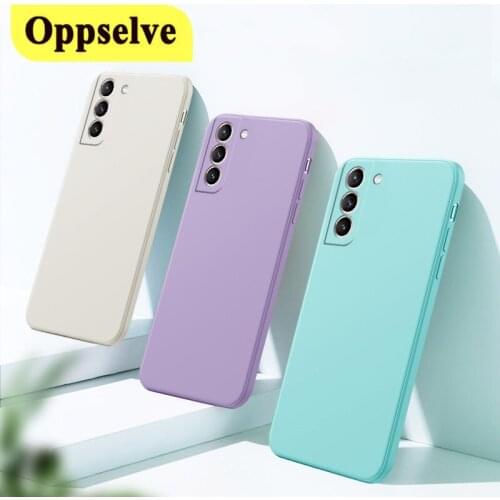 Luxury Original Square Soft Liquid Silicone Phone Case For Samsung S21 S20 PLUS ULTRA S20FE S20LITE Note 8 10 20 A72 Ultra Cover