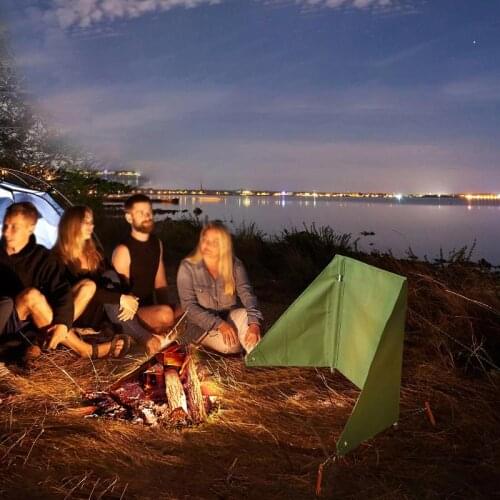 Foldable Camping Wind Shield Outdoor Cloth Stove Gas Burner Oxford Cooking Barbecue Campfire Protector Picnic Grills Windscreen
