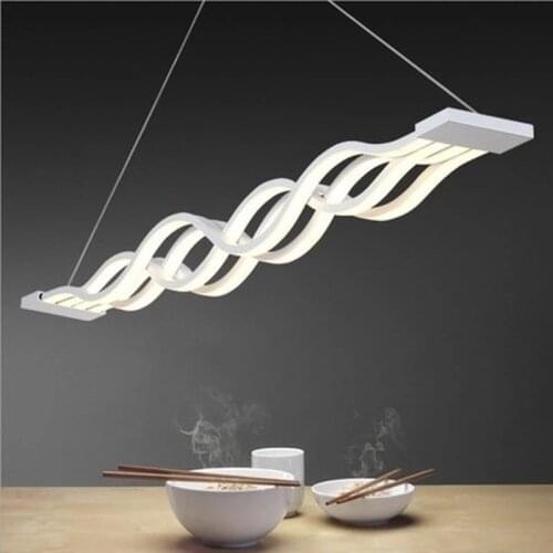 Wave design modern dinning room Studyroom pendant light , led lighting AC 85-260V 80W kitchen pendant lamp luminaire bar