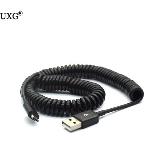 USB 2.0 to Micro USB Spring Data Cable Spiral Coiled 5 Pin Adaptor Digital USB Data Charging Cables Connector USB Charger Cable