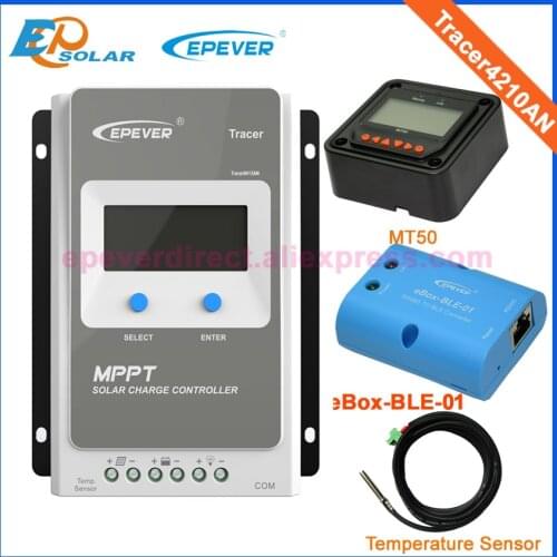 Tracer Solar Charge Controller MPPT 40A 12V 24V LCD Solar Panel Charge Charging Controller Voltage Control USB & temperaturer