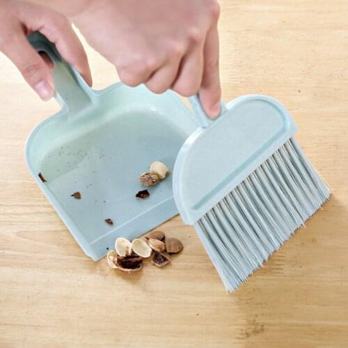 1PC Set Small 20CM Desktop Sweep Cleaning Brush+Dustpan Plastic Nylon Broom Table Corner Mini Dust Cleaner besom Dustpans sale