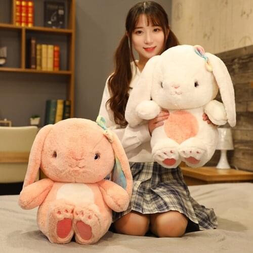 1PC 25/30/40cm Kawaii Cartoon Rabbit Plush Toy Long Ears Bunny Doll Soft Stuffed Animal Doll Kids Girls Birthday Christmas Gift