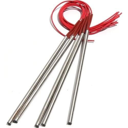 5PCS 10mm 380~500mm 201SUS Single Head Dual Heating Tube 950/1000/1100/1200W Cartridge Heater 110/220/380V Resistance Element