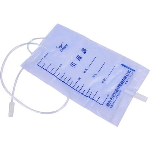 5 Pcs/lot Disposable Urine Bag Medical Latex Sleeve Type Male Drainage Bag 1000ML Urine Collector Bag