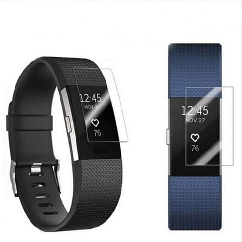 5pieces Anti-scratch Ultra Thin HD Clear Protective Film Guard For Fitbit Charge 2 Charge2 Wristband Full Screen Protector Cover