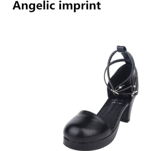 Angelic imprint mori girl lolita shoes woman cosplay shoes lady Spring autumn high heels Pumps women princess dress party shoes